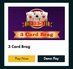 play 3 card brag online