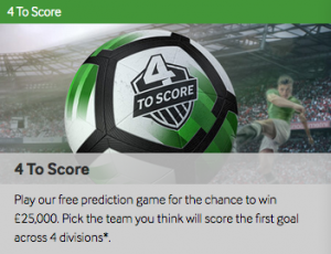 4 to score